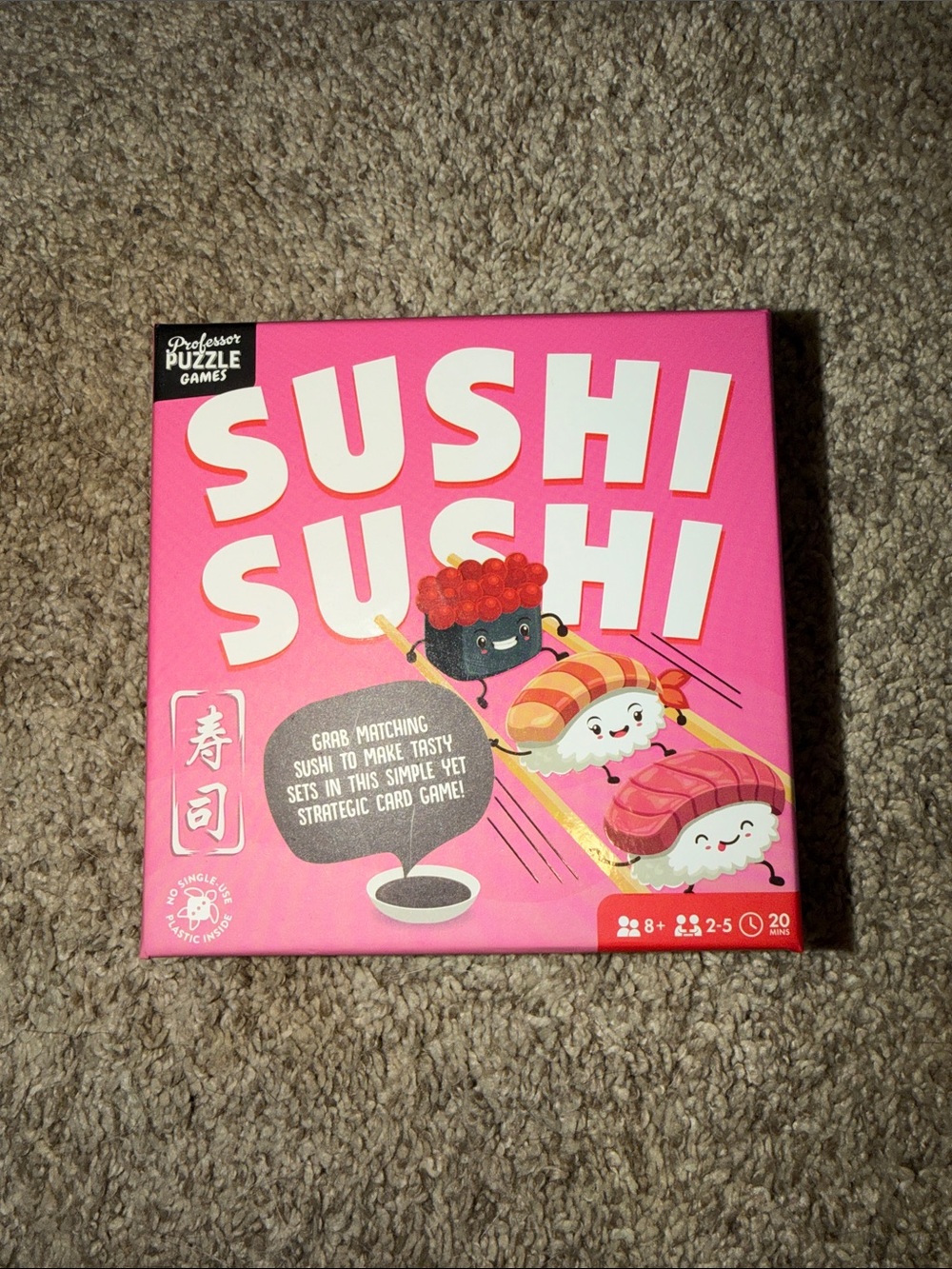 Sushi Sushi Card Game - Bright Pink